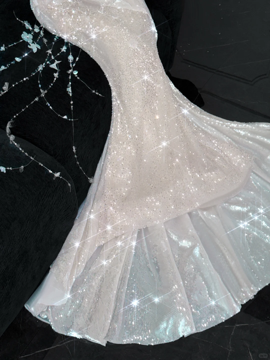 Gorgeous Sparkling Champagne Sequin Sweetheart Mermaid Elegant Chiffon Evening Dress Prom Dresses DP6170