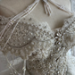 Fairycore White Halter Neck Corset Homecoming Dress Beaded Lace Short Tulle MIni Party Gown DP8300