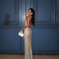 Enchanting Silvery Glittering Sequin Mermaid Long Prom Dress Evening Dress DP6411