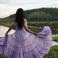 Elegant Lavender Off-the-Shoulder Tiered Tulle A-Line Prom Dress DP8457