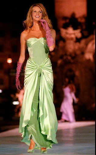 Green Strapless Sheath Velvet Satin Vintage Evening Dress, DP2662