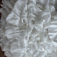 Vintage Strapless Ivory 3D Rose Wedding Dress Lace Embellished Ruffled Tiered Bridal Gown with Train DP8244