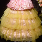 Glamorous Pink Sequined Embroidery Tiered Tulle Puff Sleeves Sweet 16 Quinceanera Ball Gown DP7304