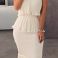 Elegant Strapless Sheath Tiered Ruffle Evening Dress DP8153