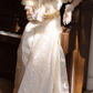 Elegant Cream Lace & Sequin Puffy Sleeves Evening Dress Prom Dress DP8117