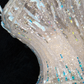 Gorgeous Sparkling Blue Sequin A-Line Elegant Chiffon Evening Dress Prom Dresses Ball Gown DP6167
