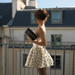 Vintage Dot Pattern Strapless A-Line Short Summer Dresses Party Dress Homecoming Dress DP6392