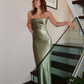 Charming Strapless Velvet Sexy Sheath Long Party Dress, DP2403