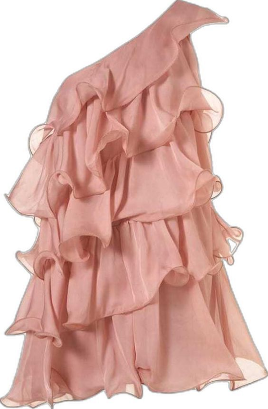 Pink One Shoulder Layers Cute Homecoming Dress Short Party Dress, DP3231