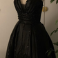 Black Straps Sequins A-Line Long Formal Party Dress Evening Gown, DP3485