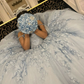 Light Blue Appliques Tulle Lace Quinceanera Dress Ball Gown, DP2709