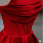 Charming Red Strapless A-Line Long Prom Gown Occasion Dress, DP3473