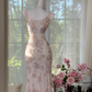 Vintage Chiffon Shiny Sequin Floral Mermaid Prom Dress Evening Dress DP6360