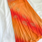 Oranges 2-teiliges Trägerkleid aus Spitze und Chiffon, schickes langes Partykleid, DP4084