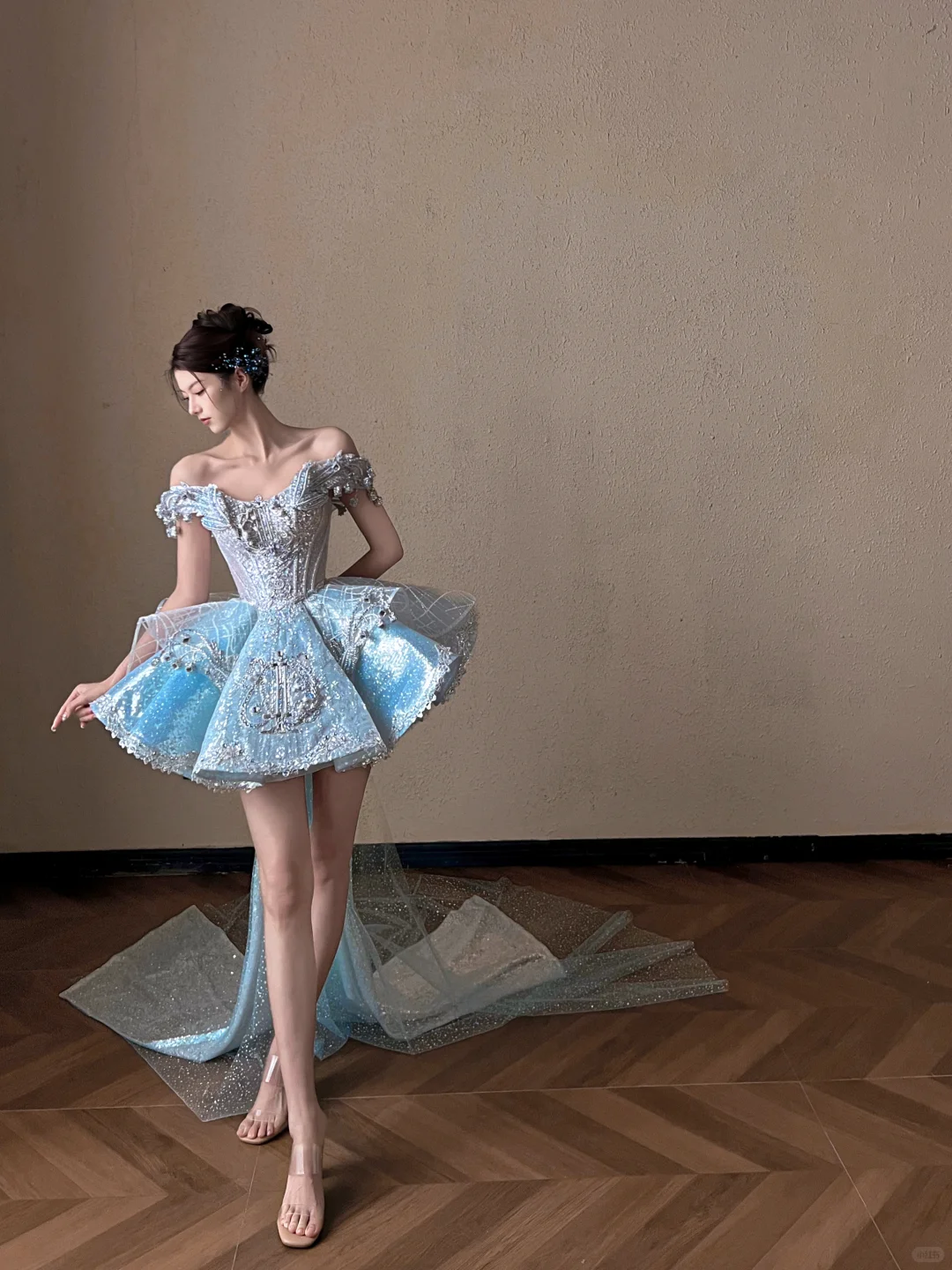 Glamorous Light Blue Off-the-Shoulder Sequin Homecoming Dress Beaded S DSProm Glamorous Light Blue Off-the-Shoulder Sequin Homecoming Dress Beaded S DSProm