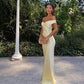 Enchanting Off-the-shoulder Satin Mermaid Floor-length Prom Dress Evening Dress DP6328