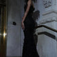 Elegant Off-the-Shoulder Sheer Corset Mermaid Prom Dress 3D Floral Beaded Evening Gown DP8221
