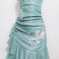 Fashion Mint Green Sparkling Sequin Spaghetti Strap Ruffled Hem Short 16th Birthday Party Dress Homecoming Dress DP6040