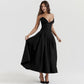 Sexy Black Strapless Prom Dress A-Line V-neck Evening Dress Formal Dress DP6693