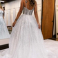 Silver Ombre Sequins Princess Straps A-Line Prom Gown,DP036