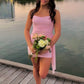 Vintage Simple Sheath Chiffon Strapless Homecoming Dress Party Dress Cocktail Dress DP6684