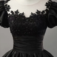 BlackA-Line Appliques Formal Party Dress Ball Gown with Beading,DP1005