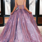 Shiny Strapless A-Line Long Prom Dress Party Dress,DP1011