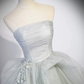 Elegant Tulle Strapless A-Line Prom Dress Ball Gown,DP1020