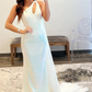 White One Shoulder Cut Out Mermaid Prom Dress,DP1027