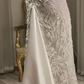 Gorgeous White Off Shoulder Beading Appliques Long Prom Dress Wedding Dress,DP1032