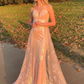 Cute Pink Strapless Mermaid Tulle Lace Long Prom Dress,DP1034