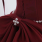 Burgundy A-Line Long Prom Dress Evening Gown with Pearls,DP1074