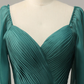 Green A-Line Long Sleeves Formal Prom Dress,DP1104