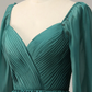 Green A-Line Long Sleeves Formal Prom Dress,DP1104