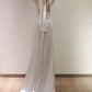 White Halter Light Wedding Dresses Bride Dresses Fishtail Evening Dresses,DP1123