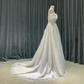 Shiny Off Shoulder Sequin Romantic Wedding Dress Elegant Boho Dress,DP1124