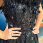 Black Feathered Off-Shoulder A-line Long Prom Dress with Slit,DP1162