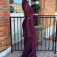 Dark Purple Long Sleeves Backless Mermaid Formal Party Dress,DP1273