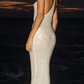 Champagne Sequined Mermaid Long Prom Dress Evening Party Dress,DP1300