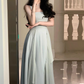 Elegant Ivory A-Line Square Neck Chiffon Ankle Length Prom Dress,DP1362