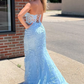 Red Sweetheart Lace Appliques Mermaid Long Prom Dress,DP1369