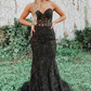 Red Sweetheart Lace Appliques Mermaid Long Prom Dress,DP1369