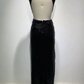 Black Sheath Sequins Halter Backless Long Prom Dress with High Slit,DP1413