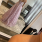 Lilac A-Line Off Shoulder Lace Long Prom Dress Formal Evening Dress,DP1421