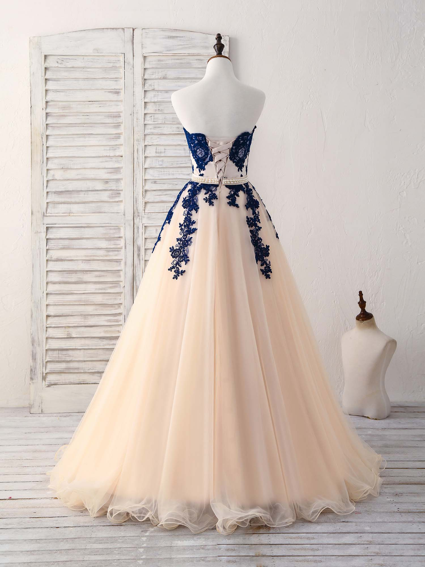 Sweetheart A-Line Tulle Appliques Formal Party Dress Bridesmaid Dress,DP1439