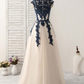 A-Line Tulle Appliques Formal Party Dress Bridesmaid Dress,DP1440