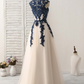 A-Line Tulle Appliques Formal Party Dress Bridesmaid Dress,DP1440