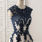 A-Line Tulle Appliques Formal Party Dress Bridesmaid Dress,DP1440