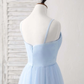 Light Blue Tulle A-Line Formal Party Dress Bridesmaid Dress,DP1442