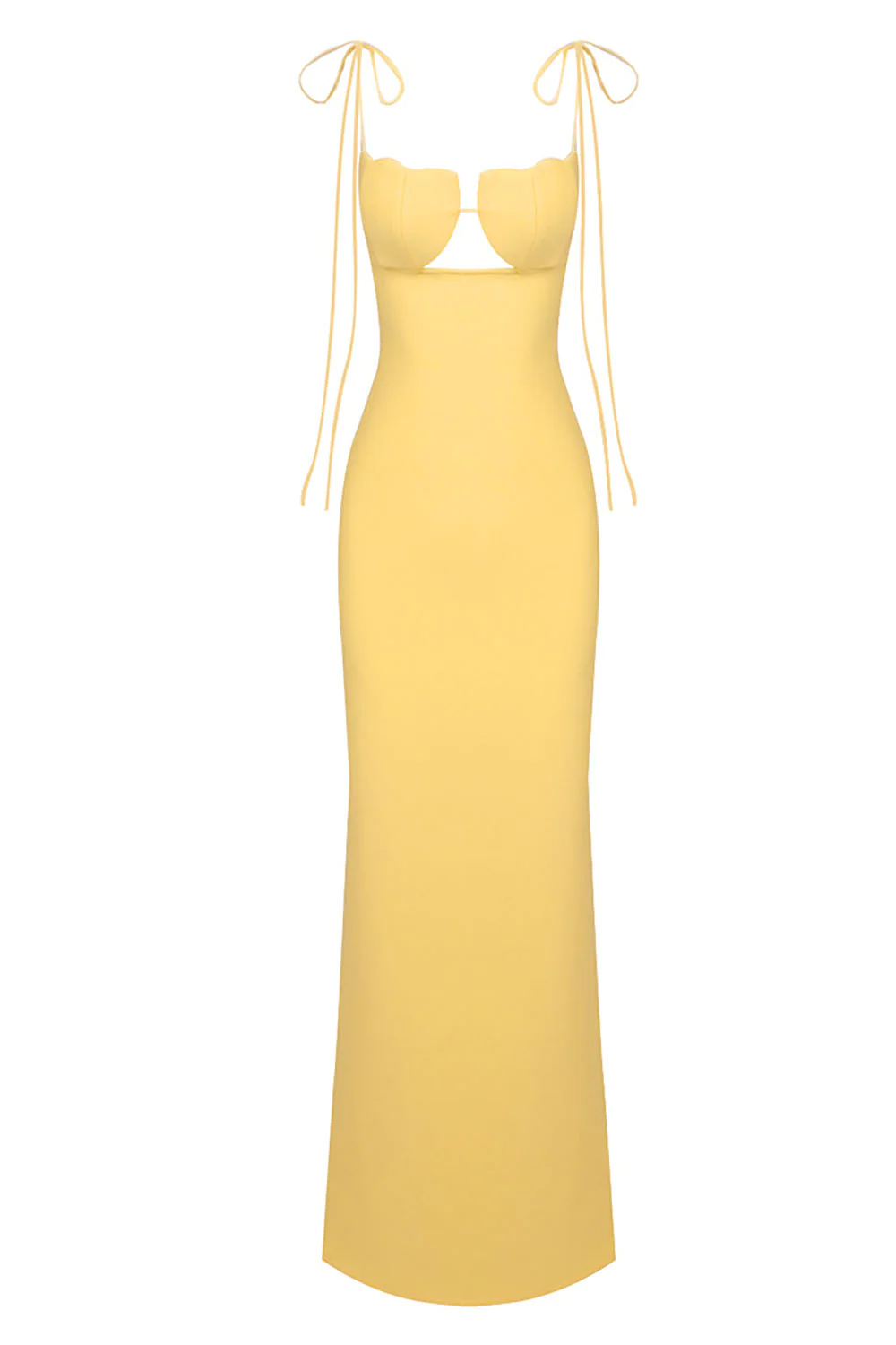 Yellow Spaghetti Straps Long Prom Dress Wedding Guest Dress,DP1445